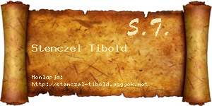 Stenczel Tibold névjegykártya